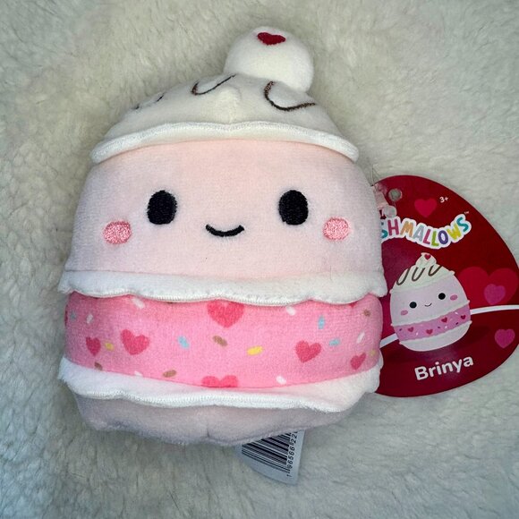 NWT Brinya the Cake 5 inch Squishmallow with Heart Sprinkles- Valentine's Day - Picture 1 of 3
